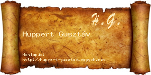 Huppert Gusztáv névjegykártya