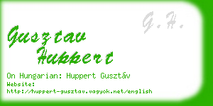gusztav huppert business card